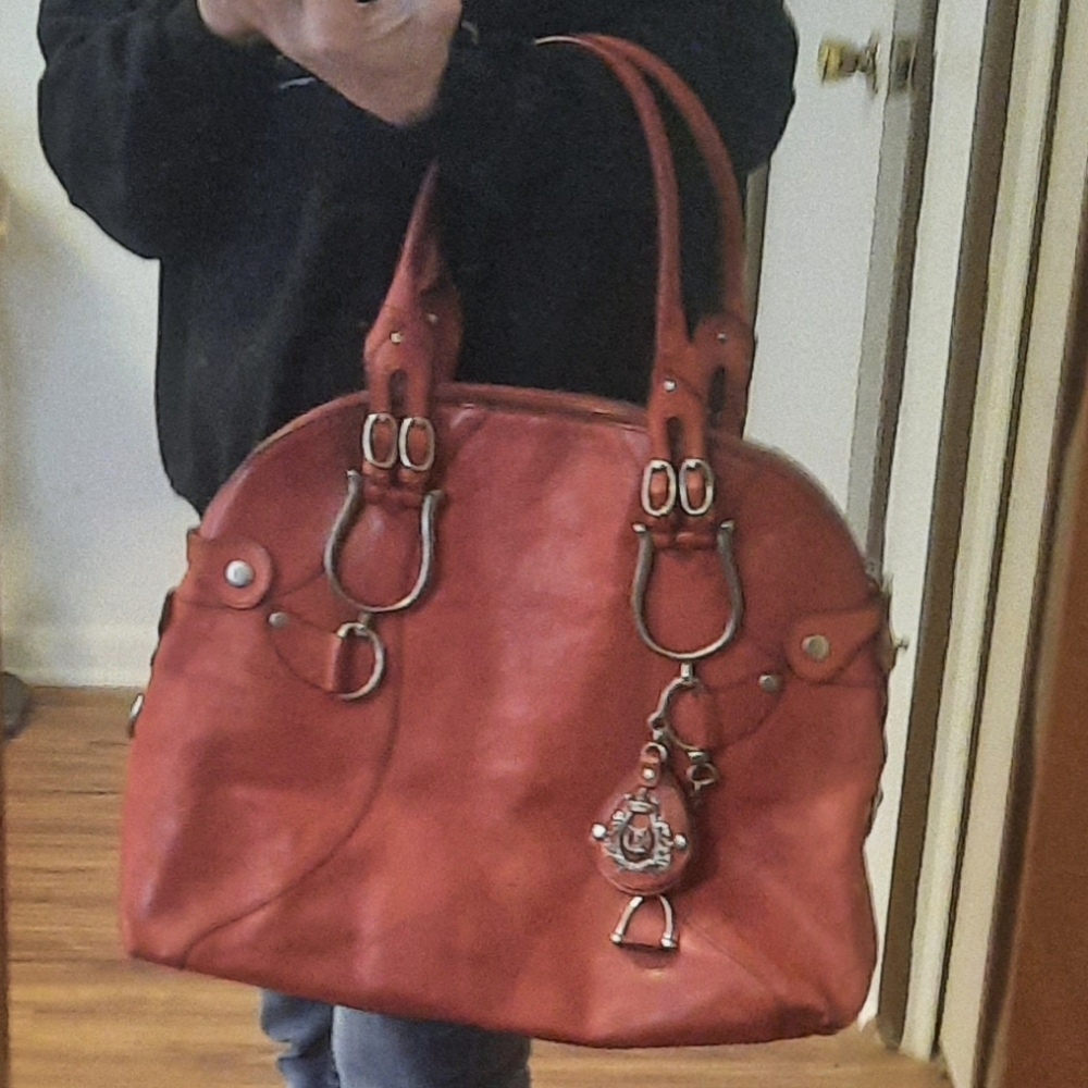 NOW ACCEPTING OFFERS! Vintage Red Leather Juicy Couture XL Purse